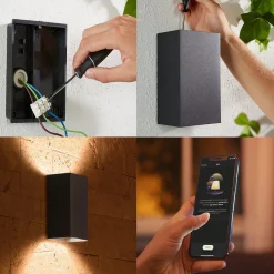 Philips Hue Outdoor Resonate Vegglampe - Svart