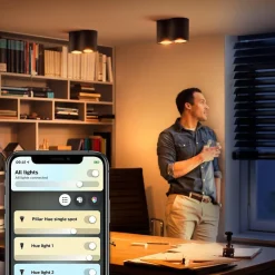 Philips Hue Pillar dobbel spot m/fjernkontroll White Ambiance