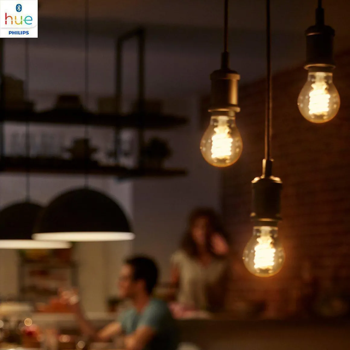 Philips Hue White LED E27 Globe Filament 7,2W, 2100 K, dimbar, bluetooth