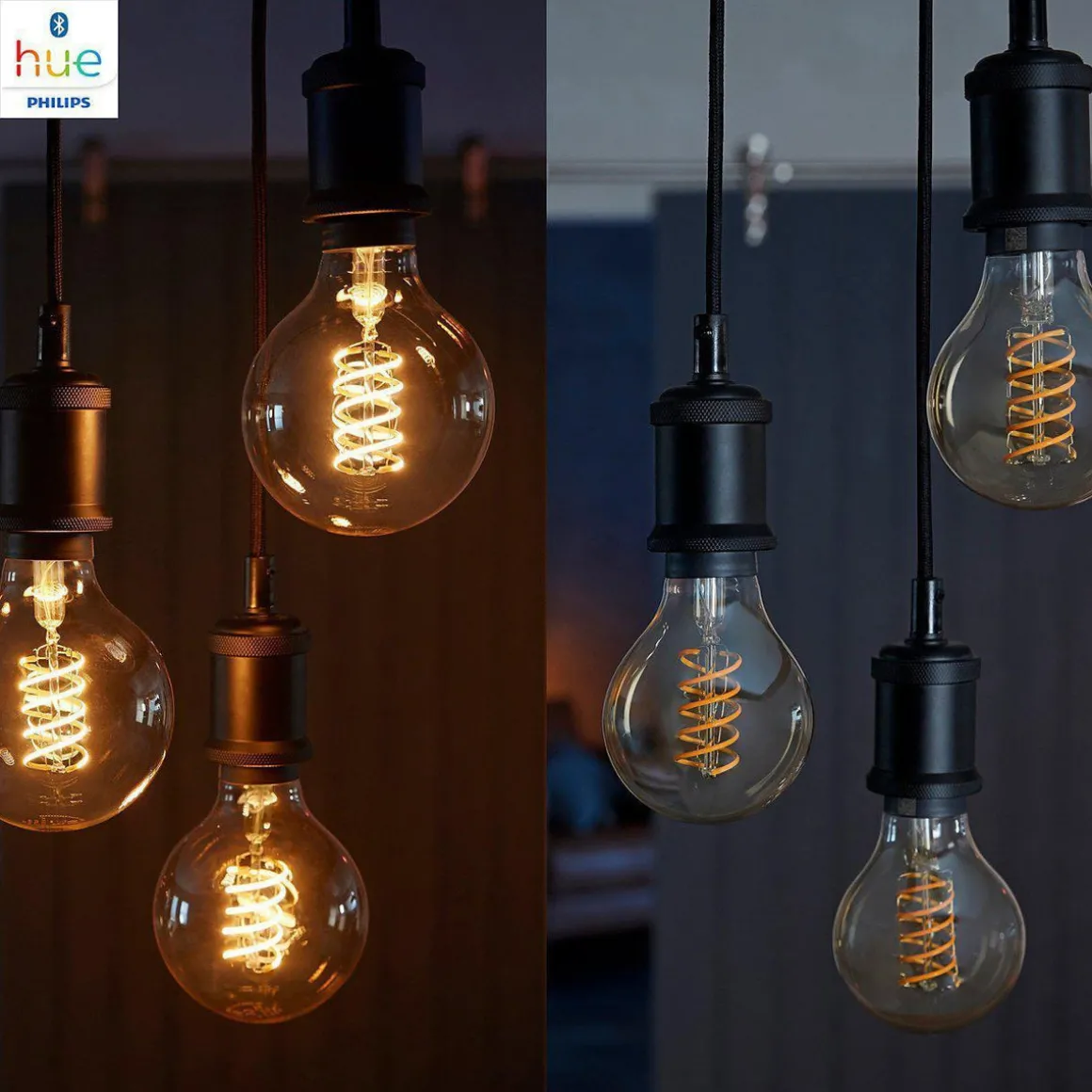 Philips Hue White LED E27 Globe Filament 7,2W, 2100 K, dimbar, bluetooth