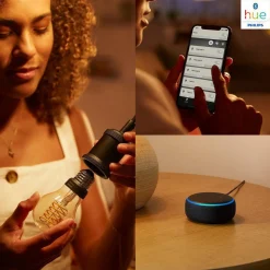 Philips Hue White LED E27 Globe Filament 7,2W, 2100 K, dimbar, bluetooth