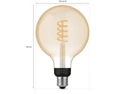 Philips Hue white LED 7W E27 G125 2200-4500 Kelvin - 125 mm