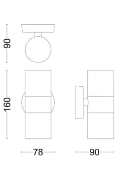 Philips Kylis vegglampe utendørs opp/ned lys IP44