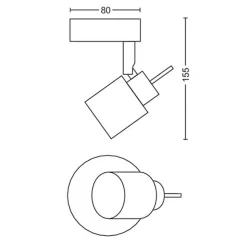Philips Meranti single spot GU10