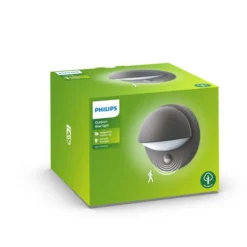 Philips myGarden Juni vegglampe utendørs IP44 E27 m/sensor - Antrasitt