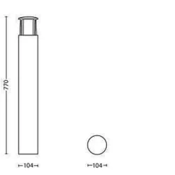 Philips myGarden Stock LED pullert, antrasitt