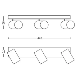 Philips myLiving Kosipo takspot 3, matt Svart