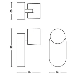 Philips myLiving star tak/ vegglampe 4,5W 2700 Kelvin dimbar - Svart