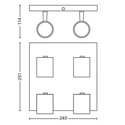 Philips Runner taklampe 4 spot