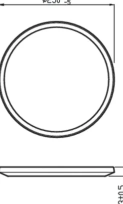 Philips superslim utendørs taklampe 25 cm 15W 2700 Kelvin 3-step dim