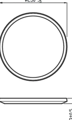 Philips superslim utendørs taklampe 25 cm 15W 2700 kelvin 3-step-dim