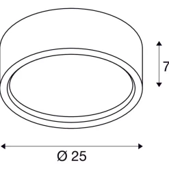 Plastra taklampe 25 cm 15W 3000 Kelvin - Dimbar