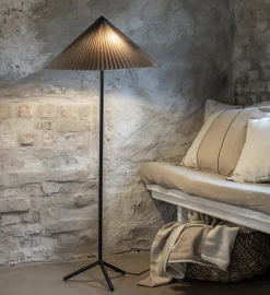 Plisado gulvlampe - Grå