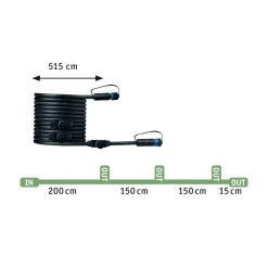 Plug & Shine 5 meter kabel med 4 utganger