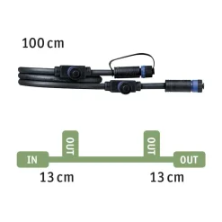 Plug & Shine 1 meter kabel med 3 utganger