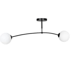 Pregos taklampe 2 lys - Svart/Opal
