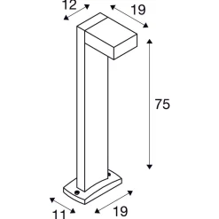 Quadrasyl pullert 75 cm IP44