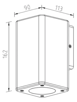 Quadro K1 vegglampe utendørs ned IP54 - Grafitt grå