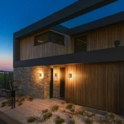 Quadrulo vegglampe utendørs 7,4W 3000 Kelvin IP55