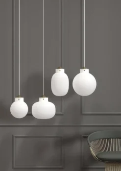 Raito takpendel 30 rund - Opal hvit