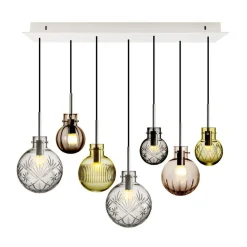 Rav Krystallkuler 7 stk - Hvit Baldakin