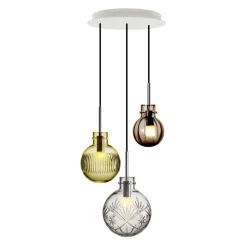 Rav Krystallkuler 3 stk - Hvit Baldakin