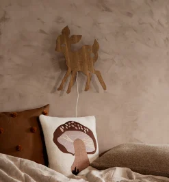 Rådyr vegglampe - røkt eik