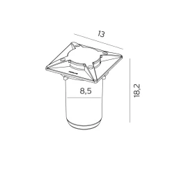 Rena 1633 uplight firkantet IP68 5,5W
