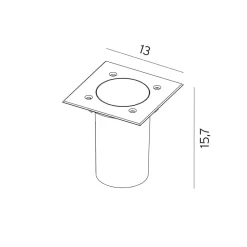 Rena 1555 uplight firkantet IP68 5,5W