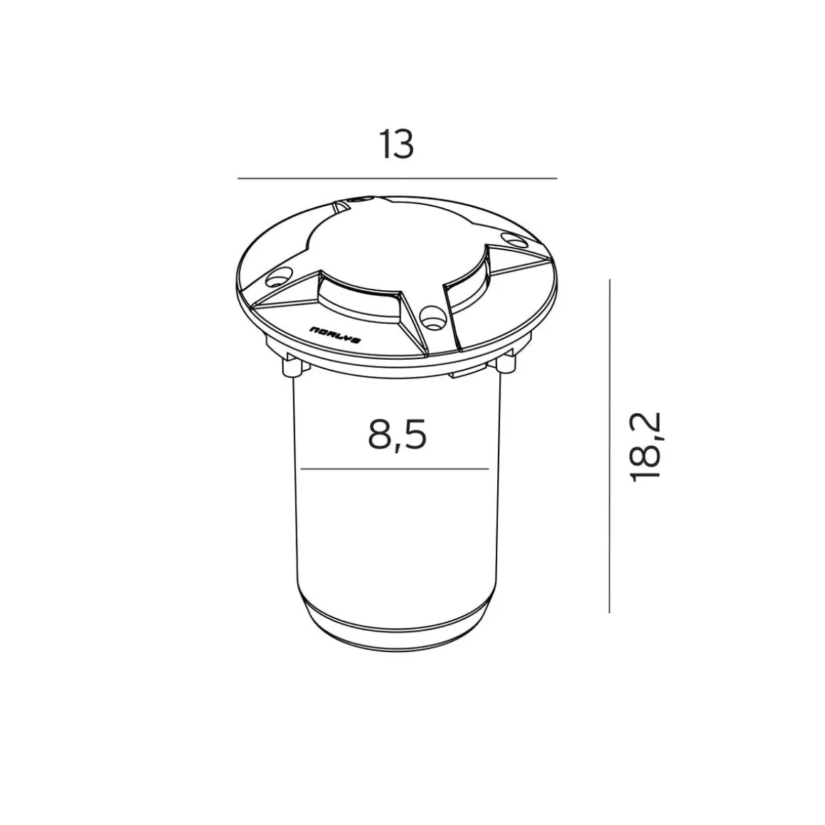 Rena 1631 uplight rund IP68 5,5W