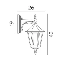 Rimini vegglampe utendørs ned IP54