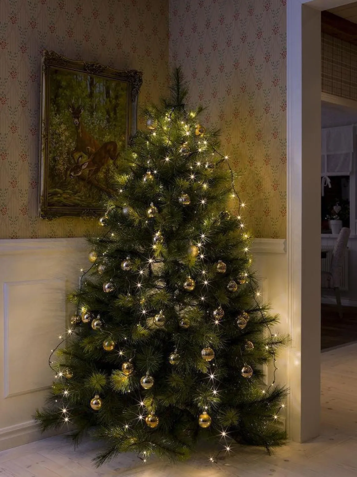 Ring slynge for juletre 5x50 LED 300 cm - Amber