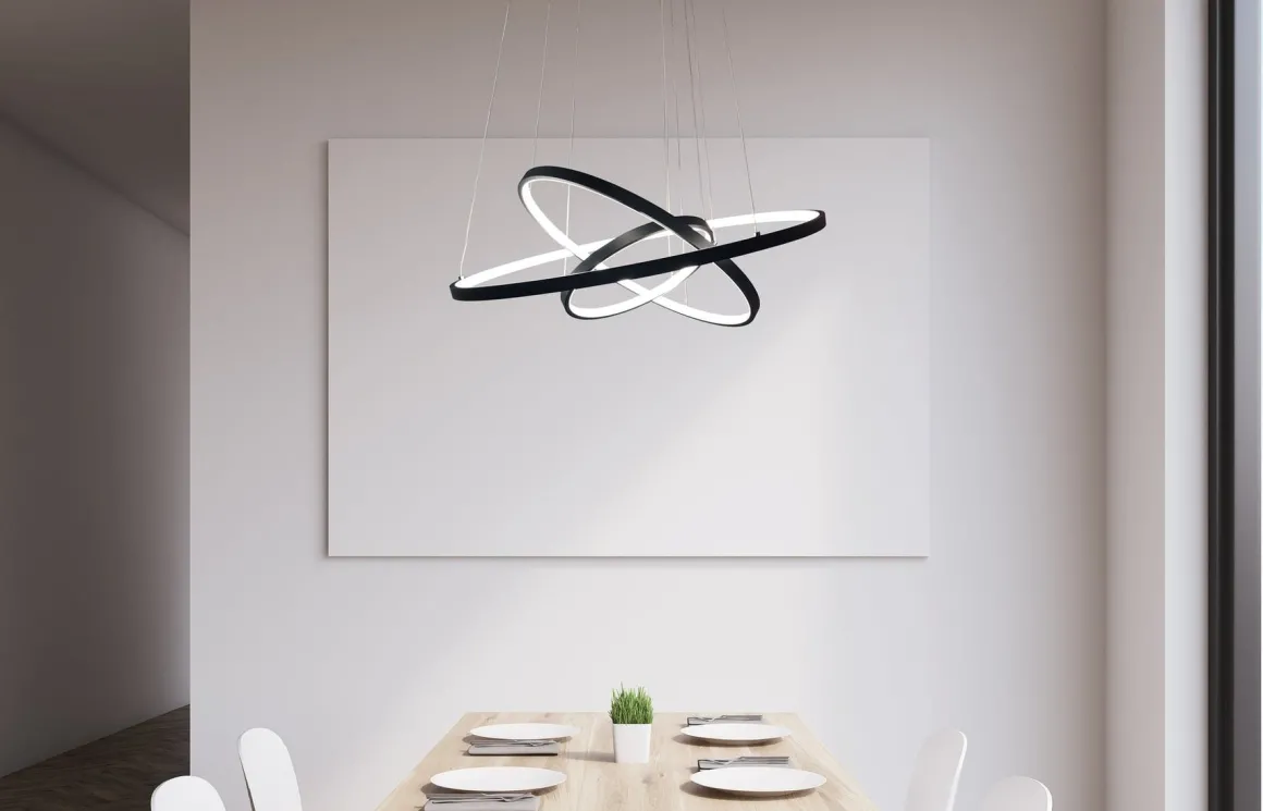 Ringo 50/70/90cm takpendel 65W LED dimbar 2700K - Svart