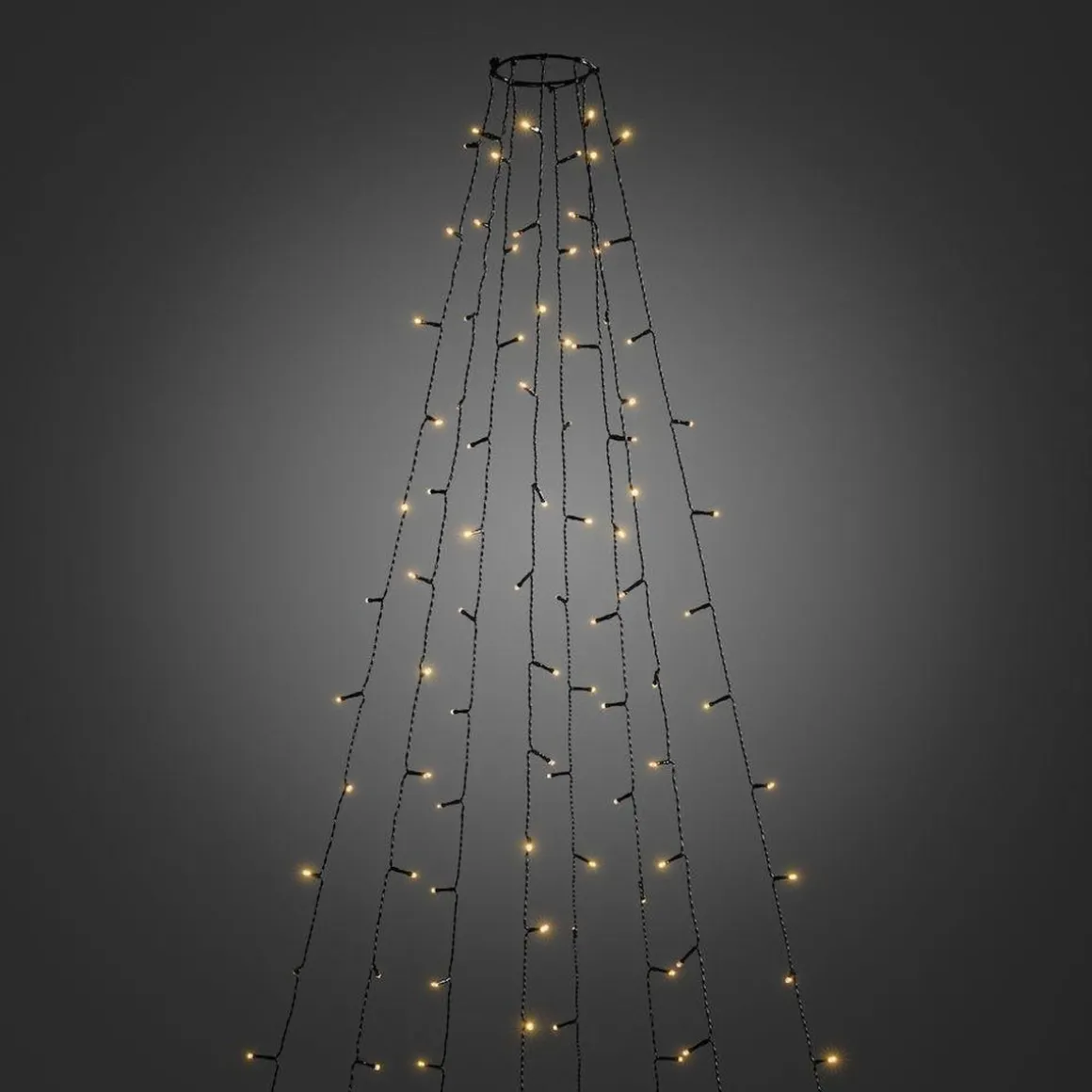 Ringslynge 8x50 LED lys 4 meter utendørs med funklefunksjon IP44 - Amber