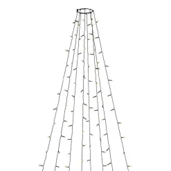 Ringslynge 8x50 LED lys 4 meter utendørs med funklefunksjon IP44 - Amber