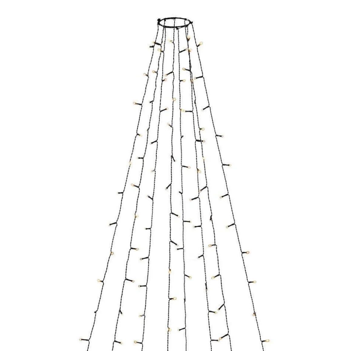 Ringslynge 8x50 LED lys 4 meter utendørs med funklefunksjon IP44 - Amber