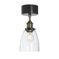 Rock taklampe - Svart/Klar