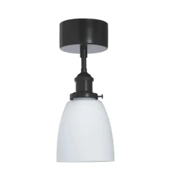 Rock taklampe - Svart/Opal