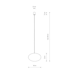 Rotting takpendel 40 cm