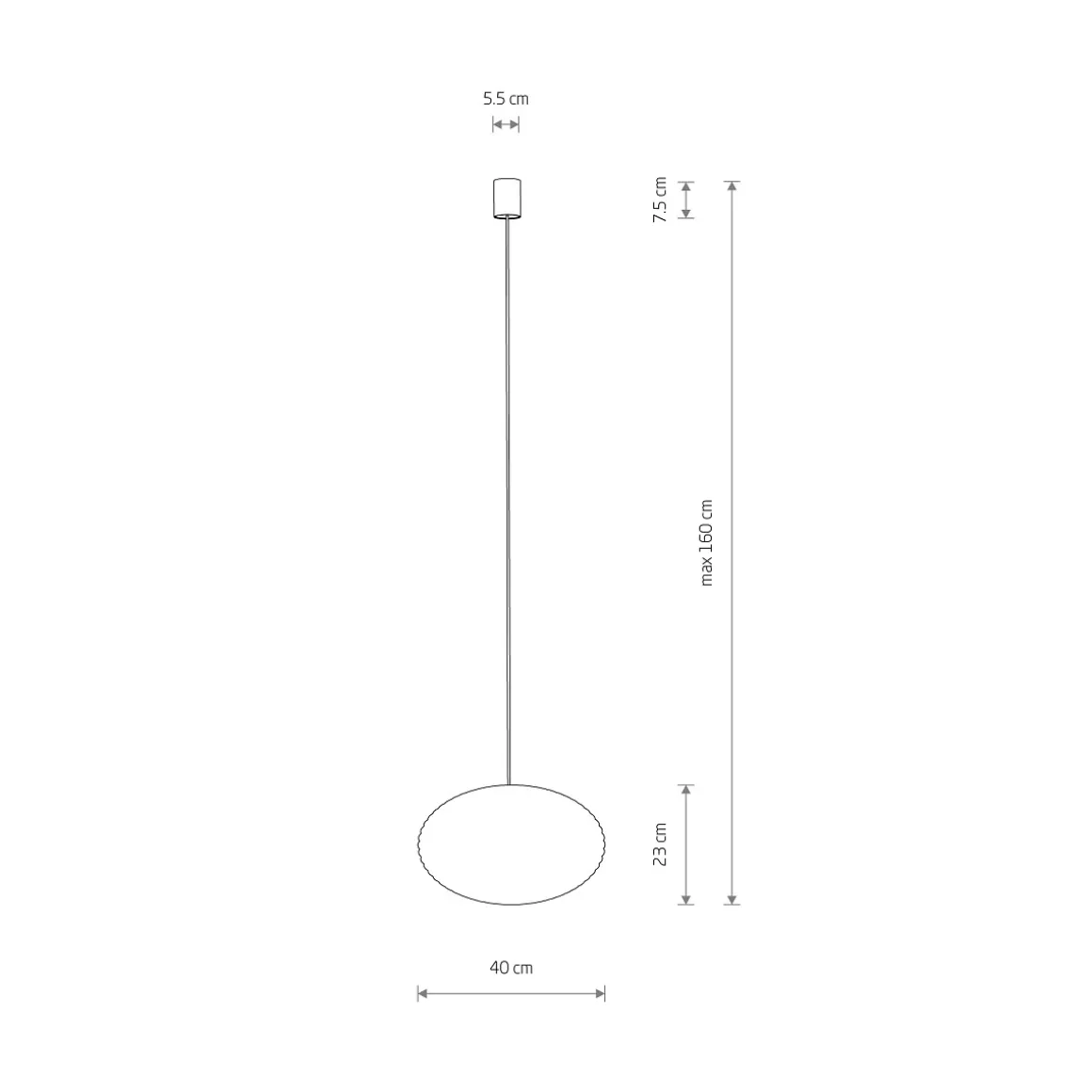 Rotting takpendel 40 cm