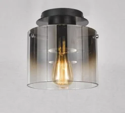 Roxy taklampe - Svart/Røykfarget