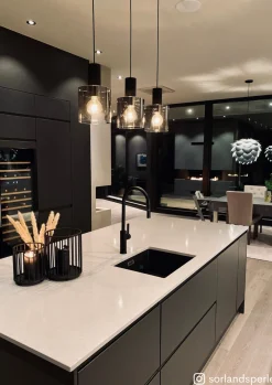 Roxy takpendel skinne 3 stk 20 cm - Røykfarget