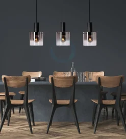 Roxy takpendel skinne 3 stk 20 cm - Røykfarget