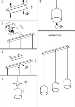 Roxy takpendel skinne 3 stk 20 cm - Røykfarget
