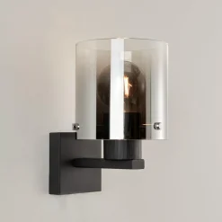 Roxy vegglampe - Svart/Røykfarget