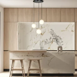 Royal takpendel 3-lys - Svart/Opal/Gullfarget