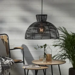 Runde utendørs lampeskjerm 47 cm IP44 - Svart