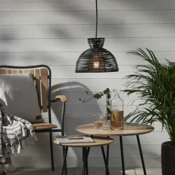 Runde utendørs lampeskjerm 26 cm IP44 - Svart