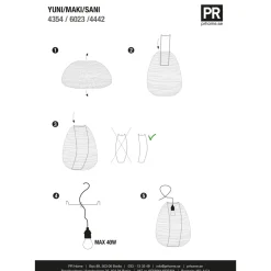 Sani lampeskjerm - Hvit