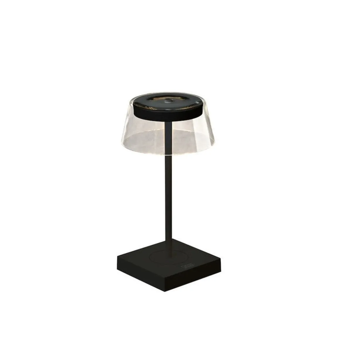 Scilla bordlampe 27 cm IP54 oppladbar USB - Svart